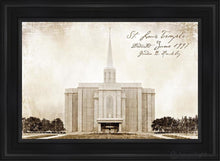 Load image into Gallery viewer, St. Louis Vintage Open Edition Canvas / 24 X 36 Black Frame Art