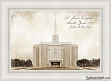 Load image into Gallery viewer, St. Louis Vintage Open Edition Canvas / 24 X 36 White Frame Art
