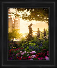 Load image into Gallery viewer, Temple Square Ring Around The Rosies Open Edition Canvas / 11 X 14 Black Frame Art