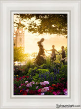 Load image into Gallery viewer, Temple Square Ring Around The Rosies Open Edition Canvas / 12 X 18 White Frame Art