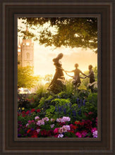 Load image into Gallery viewer, Temple Square Ring Around The Rosies Open Edition Canvas / 14 X 21 Brown Frame Art