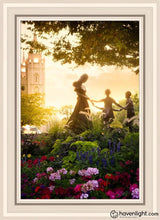 Load image into Gallery viewer, Temple Square Ring Around The Rosies Open Edition Canvas / 20 X 30 White Frame Art