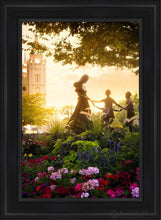 Load image into Gallery viewer, Temple Square Ring Around The Rosies Open Edition Canvas / 24 X 36 Black Frame Art