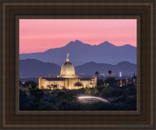 Load image into Gallery viewer, Tucson Purple Mountain Majesty Open Edition Canvas / 11 X 14 Brown Frame Art