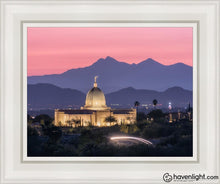 Load image into Gallery viewer, Tucson Purple Mountain Majesty Open Edition Canvas / 11 X 14 White Frame Art