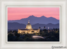 Load image into Gallery viewer, Tucson Purple Mountain Majesty Open Edition Canvas / 14 X 21 White Frame Art