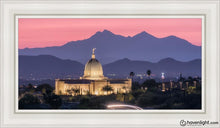 Load image into Gallery viewer, Tucson Purple Mountain Majesty Open Edition Canvas / 15 X 30 White Frame Art