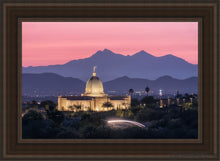 Load image into Gallery viewer, Tucson Purple Mountain Majesty Open Edition Canvas / 24 X 36 Brown Frame Art