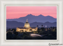Load image into Gallery viewer, Tucson Purple Mountain Majesty Open Edition Canvas / 24 X 36 White Frame Art