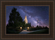 Load image into Gallery viewer, Twin Falls Celestial Open Edition Canvas / 14 X 21 Brown Frame Art