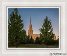 Load image into Gallery viewer, Twin Falls Green Glory Open Edition Canvas / 11 X 14 White Frame Art