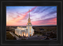 Load image into Gallery viewer, Twin Falls Sunset Aerial Open Edition Canvas / 24 X 36 Black Frame Art