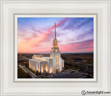 Load image into Gallery viewer, Twin Falls Sunset Aerial Open Edition Canvas / 8 X 10 White Frame Art