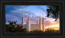 Load image into Gallery viewer, Washington Dc Last Sunset Open Edition Canvas / 15 X 30 Black Frame Art