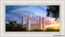 Load image into Gallery viewer, Washington Dc Last Sunset Open Edition Canvas / 15 X 30 White Frame Art