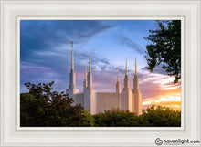 Load image into Gallery viewer, Washington Dc Last Sunset Open Edition Canvas / 24 X 36 White Frame Art