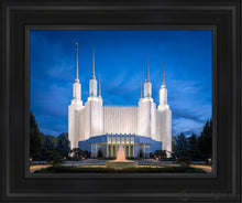 Load image into Gallery viewer, Washington Dc Sapphire Glow Open Edition Canvas / 11 X 14 Black Frame Art