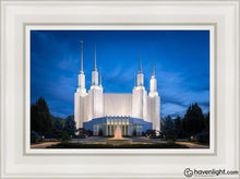 Load image into Gallery viewer, Washington Dc Sapphire Glow Open Edition Canvas / 12 X 18 White Frame Art