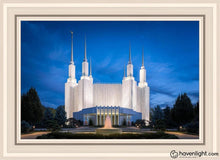 Load image into Gallery viewer, Washington Dc Sapphire Glow Open Edition Canvas / 20 X 30 White Frame Art