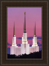 Load image into Gallery viewer, Washington Dc Sunset Glow Open Edition Canvas / 14 X 21 Brown Frame Art
