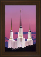 Load image into Gallery viewer, Washington Dc Sunset Glow Open Edition Canvas / 20 X 30 Brown Frame Art