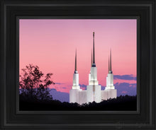 Load image into Gallery viewer, Washington Dc Sunset Glow Panorama Open Edition Canvas / 11 X 14 Black Frame Art