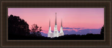 Load image into Gallery viewer, Washington Dc Sunset Glow Panorama Open Edition Canvas / 12 X 36 Brown Frame Art