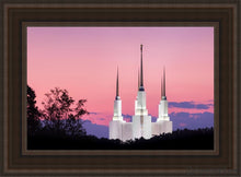 Load image into Gallery viewer, Washington Dc Sunset Glow Panorama Open Edition Canvas / 14 X 21 Brown Frame Art