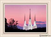 Load image into Gallery viewer, Washington Dc Sunset Glow Panorama Open Edition Canvas / 20 X 30 White Frame Art