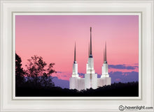 Load image into Gallery viewer, Washington Dc Sunset Glow Panorama Open Edition Canvas / 24 X 36 White Frame Art