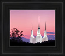 Load image into Gallery viewer, Washington Dc Sunset Glow Panorama Open Edition Canvas / 8 X 10 Black Frame Art