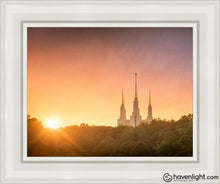 Load image into Gallery viewer, Washington Dc Sunset Gold Open Edition Canvas / 11 X 14 White Frame Art