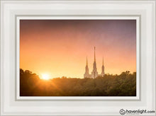 Load image into Gallery viewer, Washington Dc Sunset Gold Open Edition Canvas / 12 X 18 White Frame Art