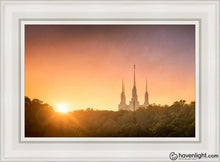 Load image into Gallery viewer, Washington Dc Sunset Gold Open Edition Canvas / 14 X 21 White Frame Art
