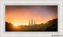 Load image into Gallery viewer, Washington Dc Sunset Gold Open Edition Canvas / 15 X 30 White Frame Art