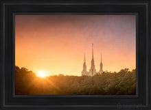 Load image into Gallery viewer, Washington Dc Sunset Gold Open Edition Canvas / 24 X 36 Black Frame Art
