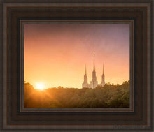Load image into Gallery viewer, Washington Dc Sunset Gold Open Edition Canvas / 8 X 10 Brown Frame Art