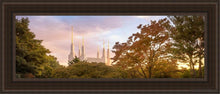 Load image into Gallery viewer, Washington Dc Sunset Panorama Open Edition Canvas / 12 X 36 Brown Frame Art