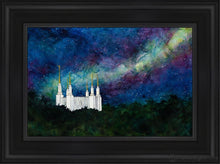 Load image into Gallery viewer, Washington Dc Temple A Light On Hill Open Edition Canvas / 12 X 18 Black Frame Art