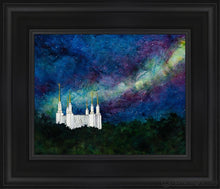 Load image into Gallery viewer, Washington Dc Temple A Light On Hill Open Edition Canvas / 8 X 10 Black Frame Art