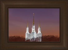 Load image into Gallery viewer, Washington Dc Temple Evening Glow Open Edition Canvas / 18 X 12 Frame C 17 3/4 23 Art