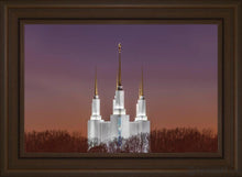 Load image into Gallery viewer, Washington Dc Temple Evening Glow Open Edition Canvas / 18 X 12 Frame S 16 1/4 22 Art