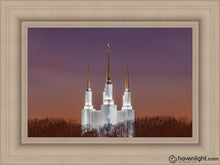 Load image into Gallery viewer, Washington Dc Temple Evening Glow Open Edition Canvas / 24 X 16 Frame I 23 3/4 31 Art