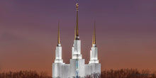 Load image into Gallery viewer, Washington Dc Temple Evening Glow Open Edition Canvas / 30 X 15 Print Only Art