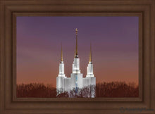 Load image into Gallery viewer, Washington Dc Temple Evening Glow Open Edition Canvas / 30 X 20 Frame C 27 3/4 37 Art