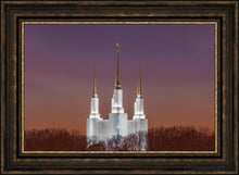 Load image into Gallery viewer, Washington Dc Temple Evening Glow Open Edition Canvas / 36 X 24 Frame G 32 3/4 44 Art