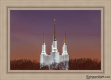 Load image into Gallery viewer, Washington Dc Temple Evening Glow Open Edition Canvas / 36 X 24 Frame I 31 3/4 43 Art