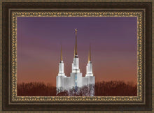 Load image into Gallery viewer, Washington Dc Temple Evening Glow Open Edition Canvas / 36 X 24 Frame M 33 3/4 45 Art