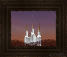 Load image into Gallery viewer, Washington Dc Temple Evening Glow Open Edition Print / 14 X 11 Frame T 17 3/4 20 Art