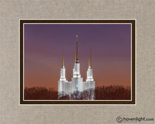 Load image into Gallery viewer, Washington Dc Temple Evening Glow Open Edition Print / 5 X 7 Frame M Art